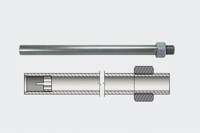 Injection pipe with valve opener 